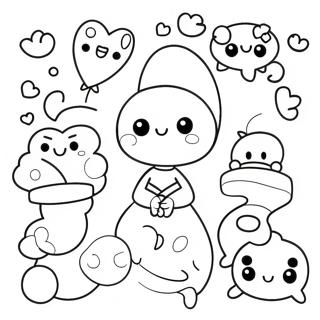 Kawaii Japanese Characters Coloring Page 10928-8959