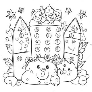 Festive Advent Calendar Coloring Page 1092-874