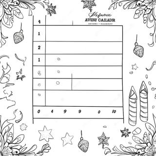 Festive Advent Calendar Coloring Page 1092-876