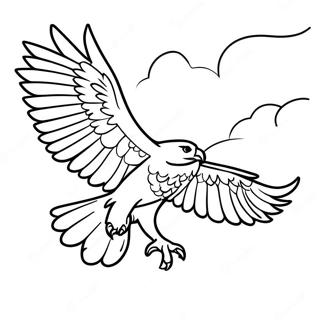 Majestic Bald Eagle In Flight Coloring Page 10948-8973