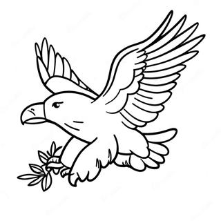 Majestic Bald Eagle In Flight Coloring Page 10948-8974