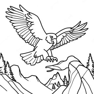 Majestic Bald Eagle In Flight Coloring Page 10948-8975