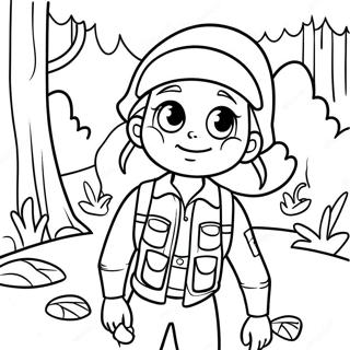 Amanda The Adventurer Exploring A Forest Coloring Page 10958-8981