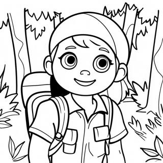 Amanda The Adventurer Exploring A Forest Coloring Page 10958-8983