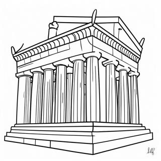 Majestic Greek Temple Coloring Page 10968-8989