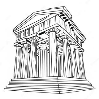 Majestic Greek Temple Coloring Page 10968-8990