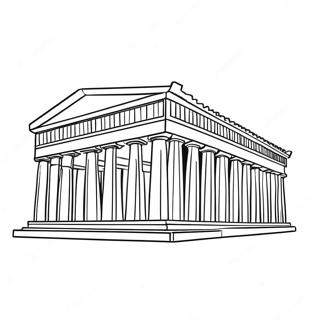 Majestic Greek Temple Coloring Page 10968-8991