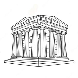 Majestic Greek Temple Coloring Page 10968-8992