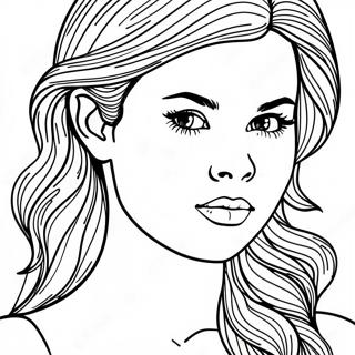 Selena Gomez Coloring Page 10977-8996