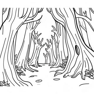 Haunted Forest Coloring Page 11008-9021