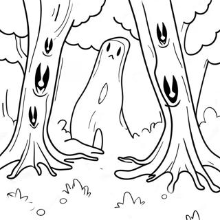 Haunted Forest Coloring Page 11008-9022