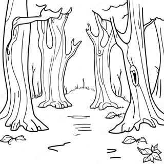 Haunted Forest Coloring Page 11008-9023