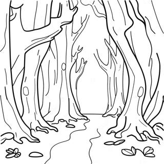 Haunted Forest Coloring Page 11008-9024