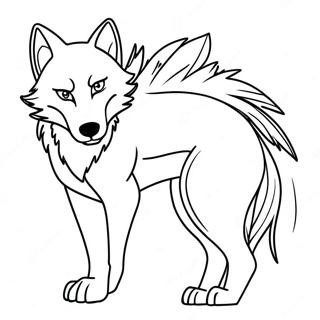 Wolf Anime Coloring Page 11017-9025