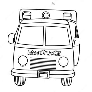 Ambulance Coloring Page 1101-878