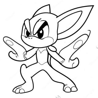 Dynamic Greninja In Battle Coloring Page 11038-9048