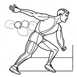 Olympic Athletes In Action Coloring Page 11068-9072