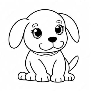 Realistic Puppy Dog Coloring Page 11097-9090