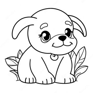 Realistic Puppy Dog Coloring Page 11097-9092