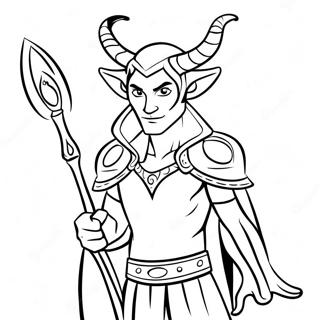 Mischievous Loki With His Scepter Coloring Page 11108-9102