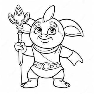 Mischievous Loki With His Scepter Coloring Page 11108-9103