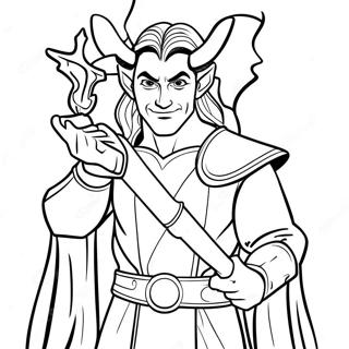 Mischievous Loki With His Scepter Coloring Page 11108-9104