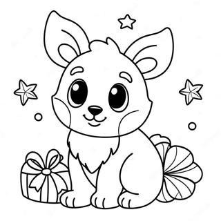 Christmas Animal Coloring Page 11127-9122