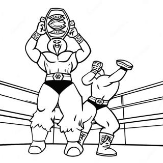 Wwe Championship Match Coloring Page 1112-891