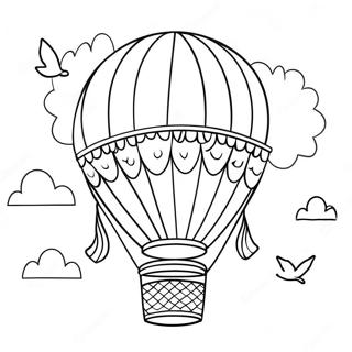 Hot Air Balloon Coloring Page 11147-9140