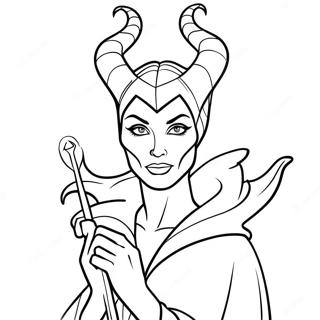 Maleficent With Her Staff Coloring Page 11158-9150