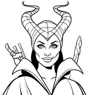 Maleficent With Her Staff Coloring Page 11158-9151