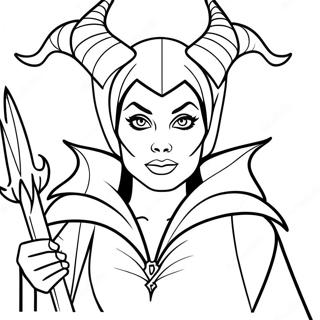 Maleficent With Her Staff Coloring Page 11158-9152