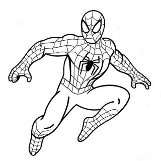 Spiderman In A Spooky Costume Coloring Page 11178-9165