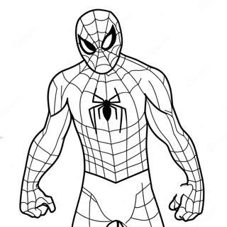 Spiderman In A Spooky Costume Coloring Page 11178-9166