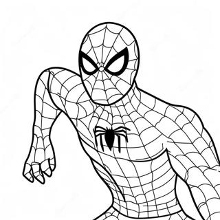 Spiderman In A Spooky Costume Coloring Page 11178-9167