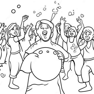 Holi Festival Celebration Coloring Page 11187-9170