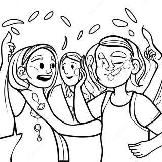 Holi Festival Celebration Coloring Page 11187-9172