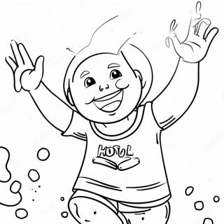 Colorful Holi Powder Throwing Coloring Page 11188-9174