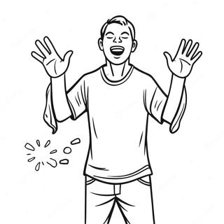 Colorful Holi Powder Throwing Coloring Page 11188-9175