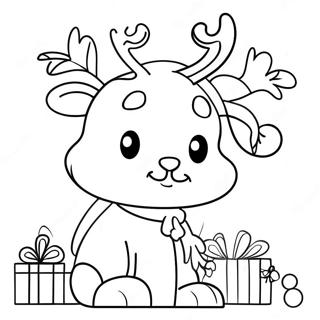 Christmas Cartoon Coloring Page 11197-9178