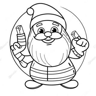 Jolly Santa Claus Coloring Page 11198-9181