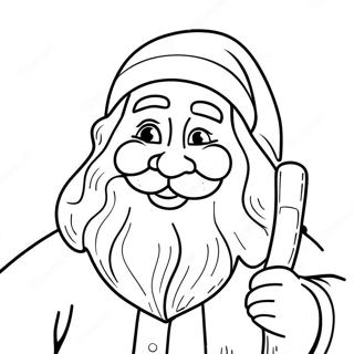 Jolly Santa Claus Coloring Page 11198-9184