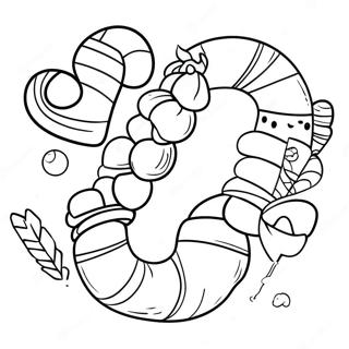 Candy Cane Coloring Pages