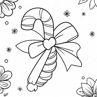 Festive Candy Cane Coloring Page 11208-9189