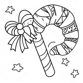 Festive Candy Cane Coloring Page 11208-9190