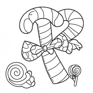 Festive Candy Cane Coloring Page 11208-9191