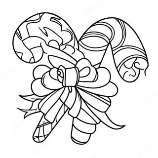 Festive Candy Cane Coloring Page 11208-9192