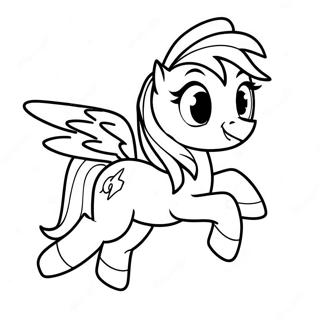 Rainbow Dash Flying Coloring Page 1122-897