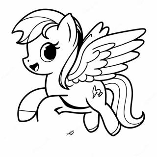 Rainbow Dash Flying Coloring Page 1122-898