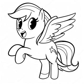 Rainbow Dash Flying Coloring Page 1122-899